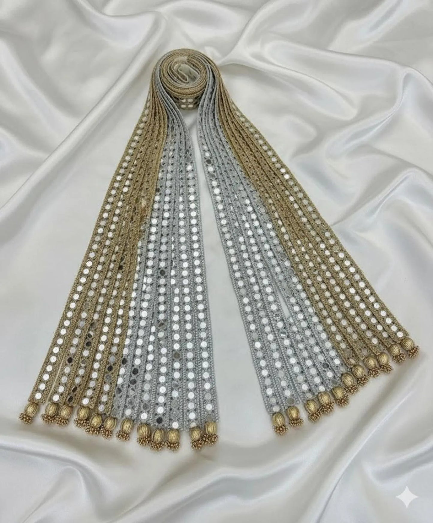 Mirror Work Baraat Swagat Patka, Dupatta