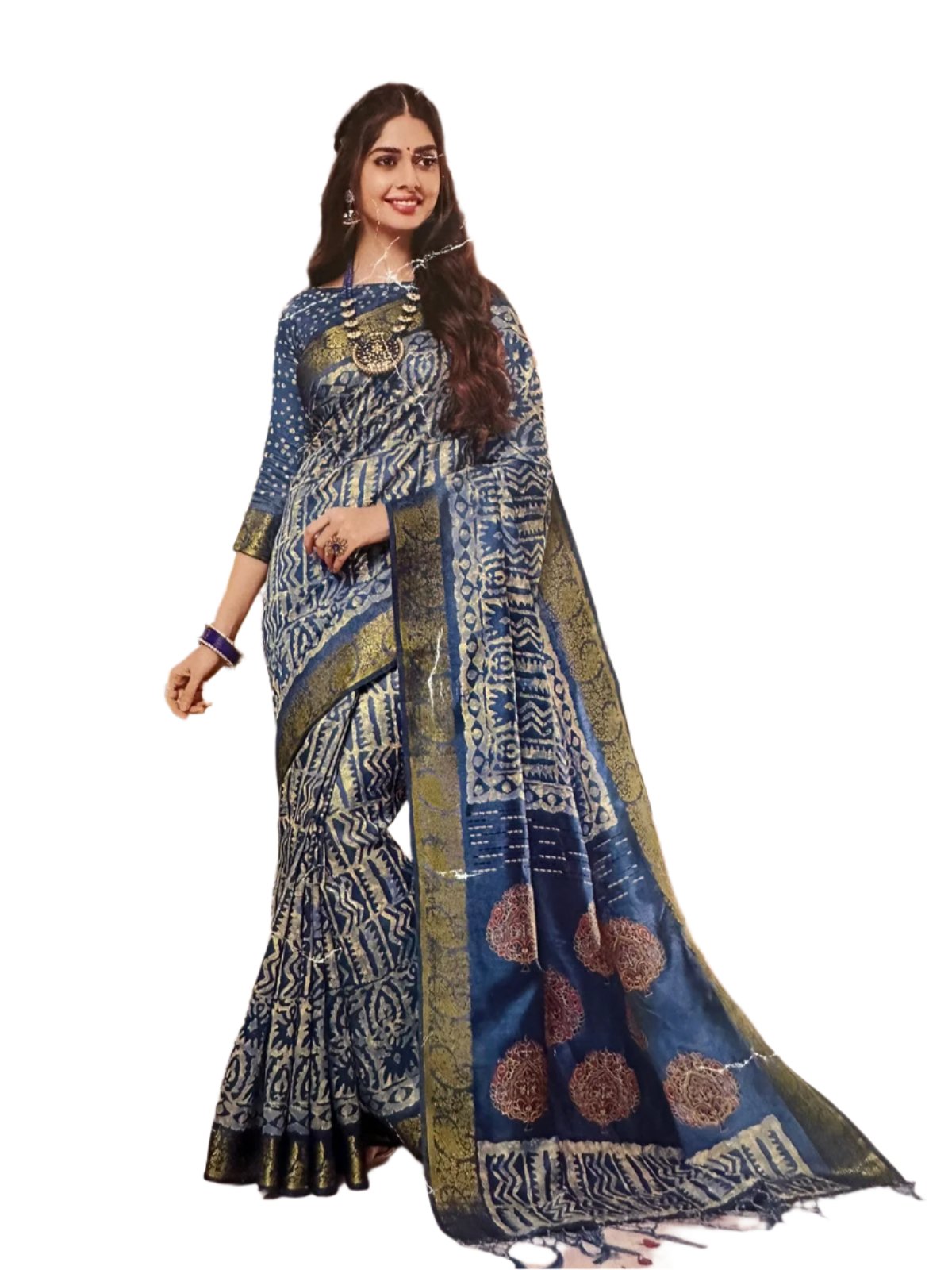 Blue Silk Casual Wear Saree