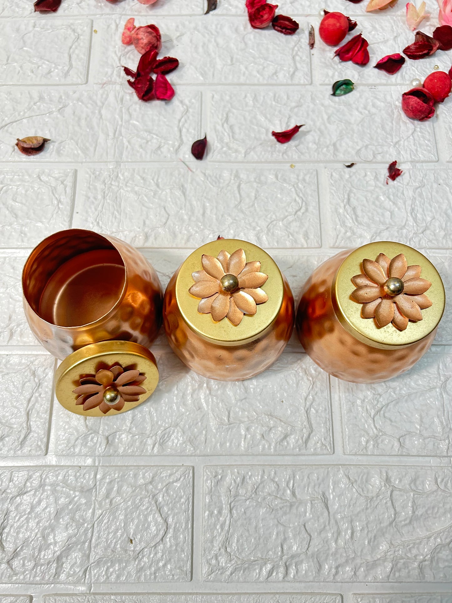 Golden Hammered Jar Chocolate Dry Fruit Box Diwali Gifting Boxes For Guests