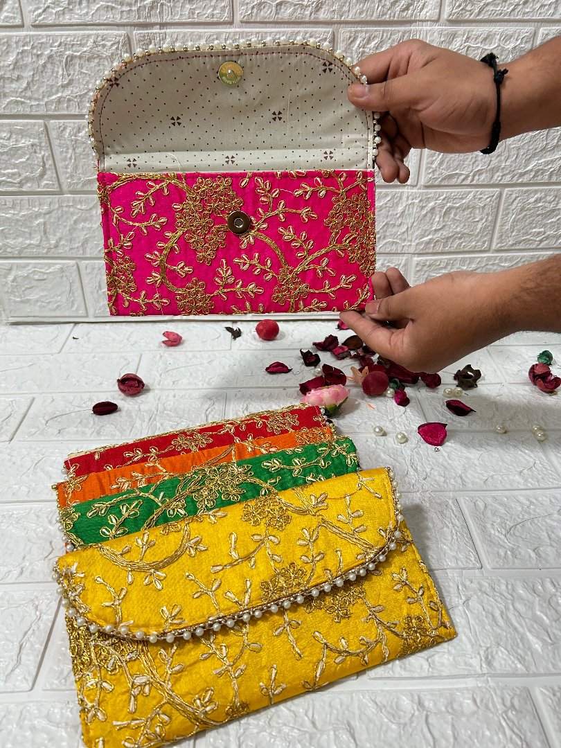Embroidered Clutch Wedding Gifts Mehndi Giveaway Gifts