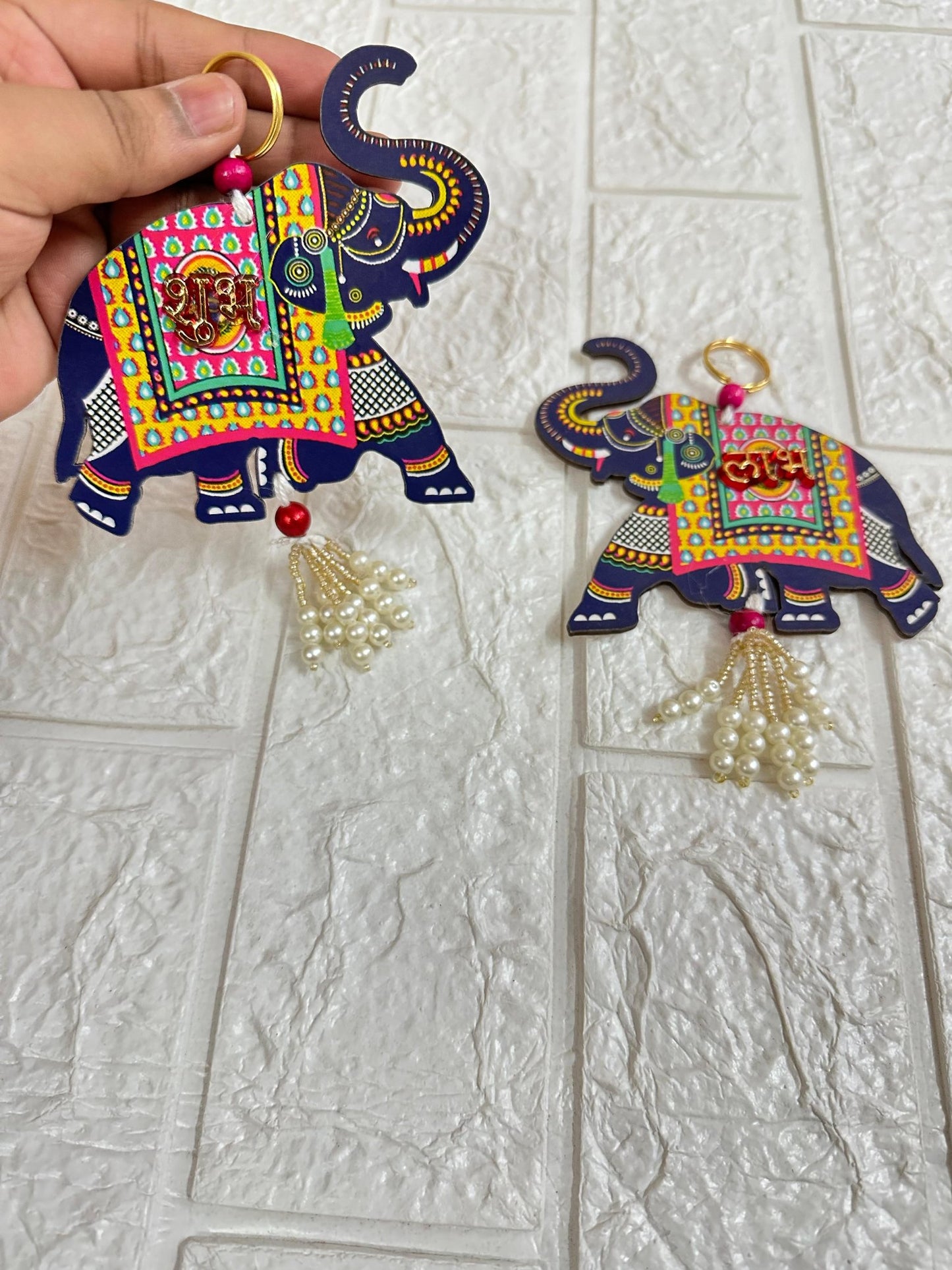 elephant shubh labh hangings return gifts for guests
