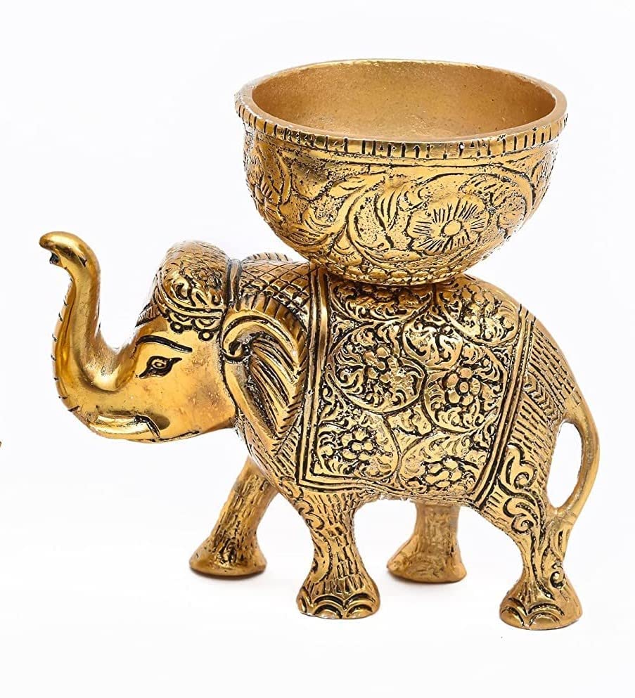 Metal Elephant Dryfruit Bowl Wedding, Puja, Housewarming Return Gifts