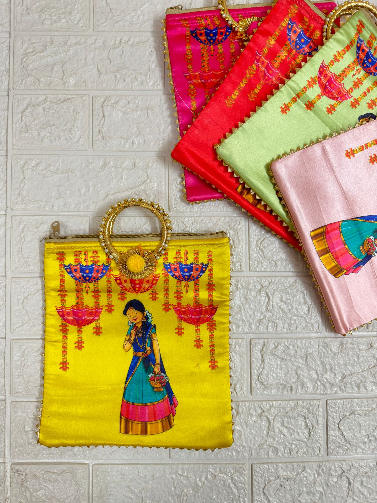 Multicolor Handbags Mehndi Gifts Sangeet Favors