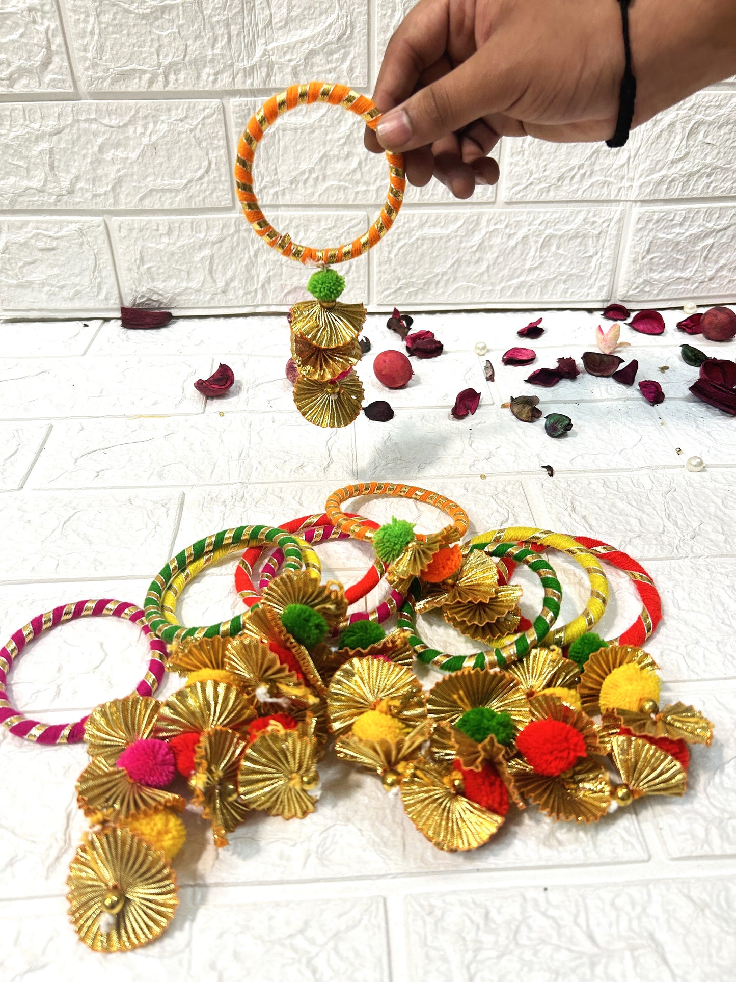 Bulk Thread Bangles Mehndi Favors, Sangeet Gifts, Wedding favors, Bridesmaid, Dholki, Jagoo Gift For Guests