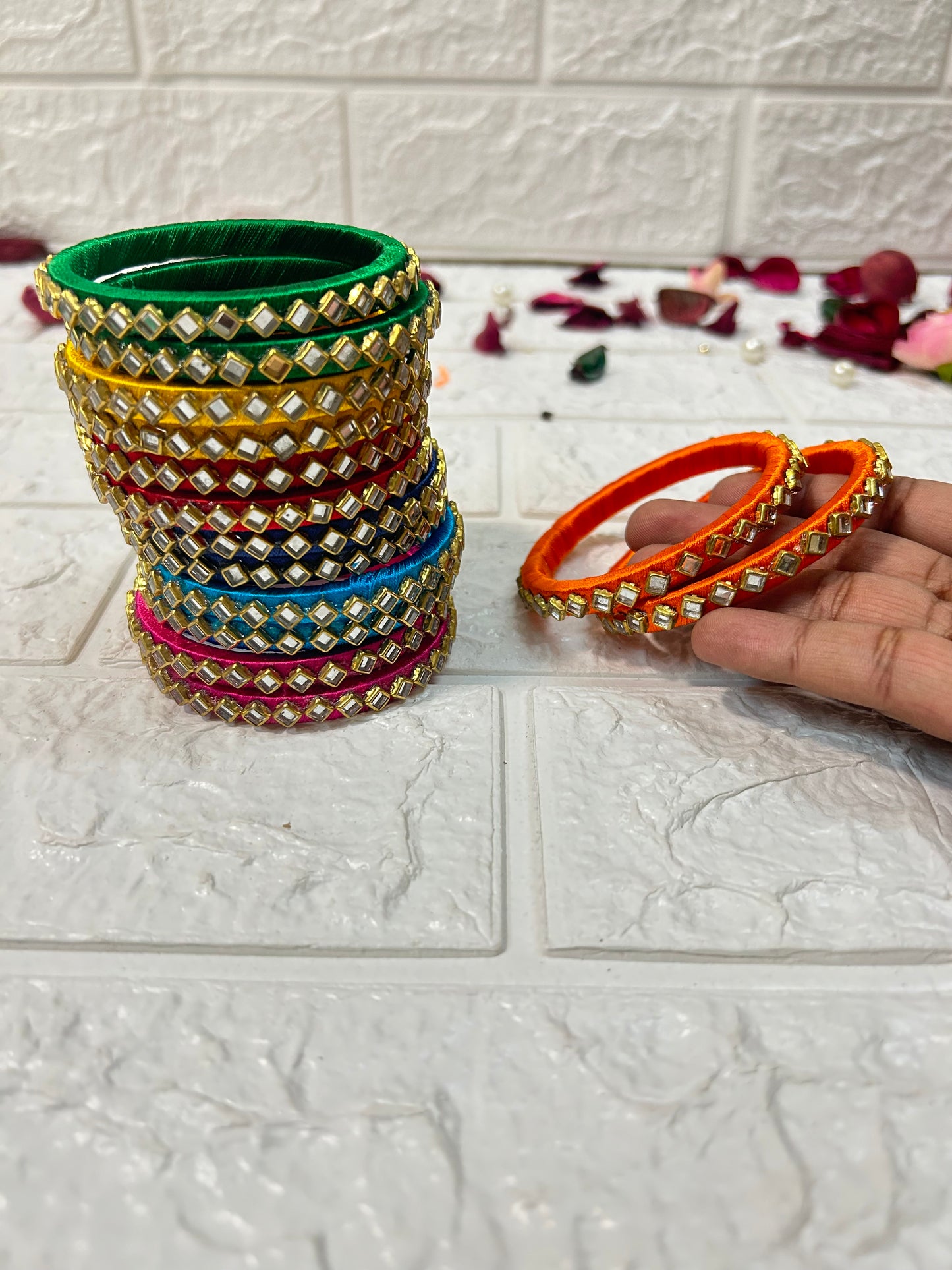 Silk Thread Bangles, Wedding Giveaway Gifts, Wedding Favors, Mehndi Gifts, Bridesmaid Gift For Guests