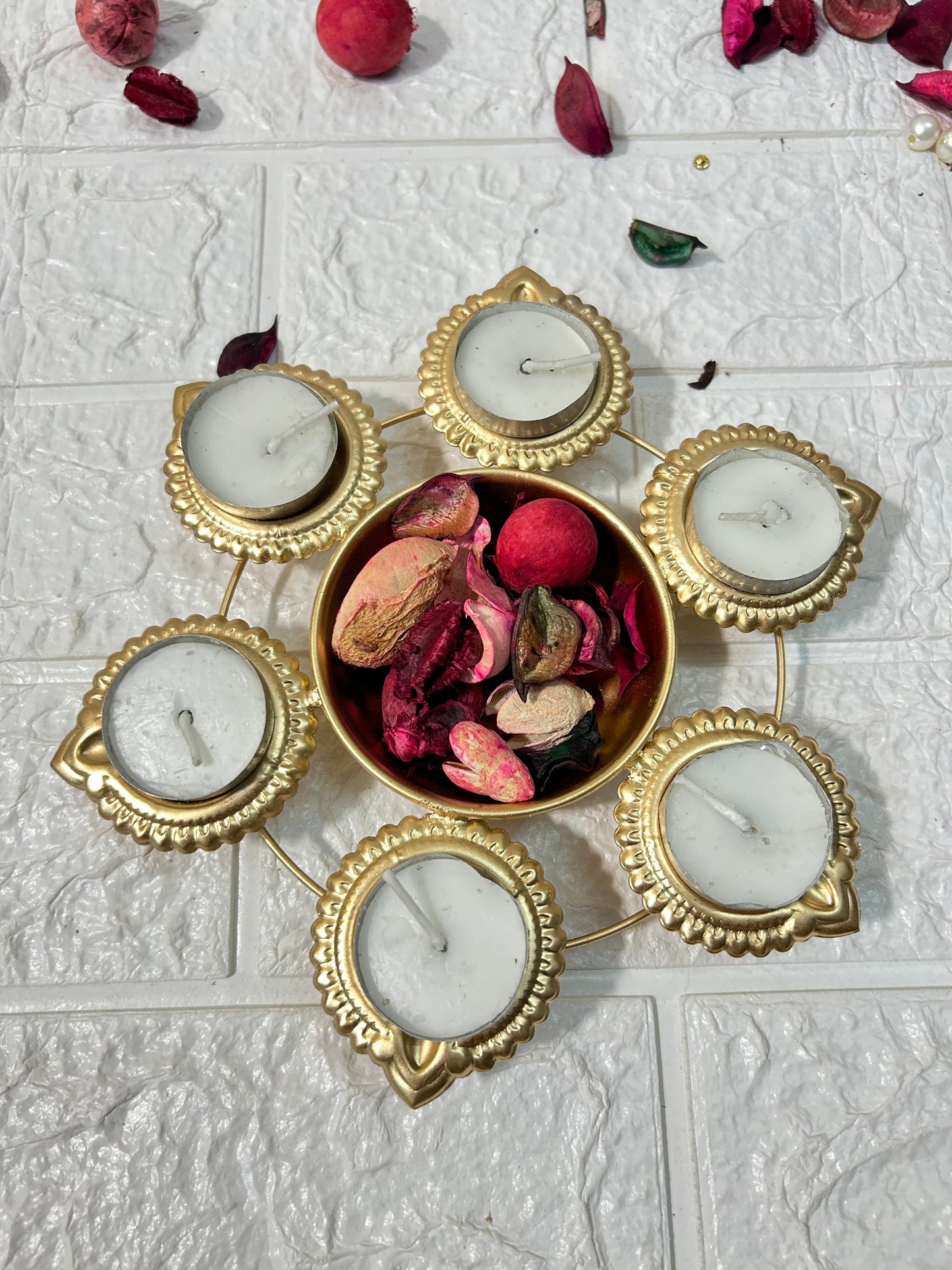 metal urli diwali decor