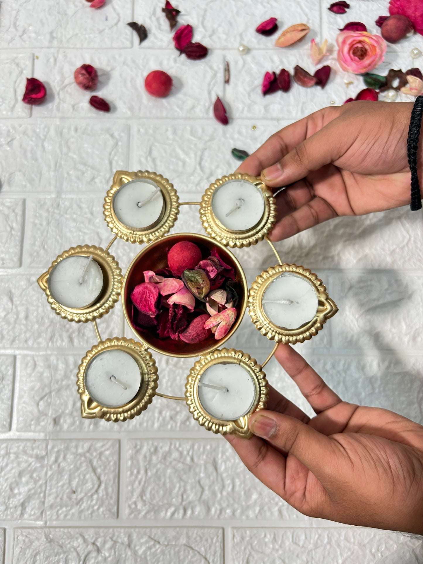 metal urli diwali decor