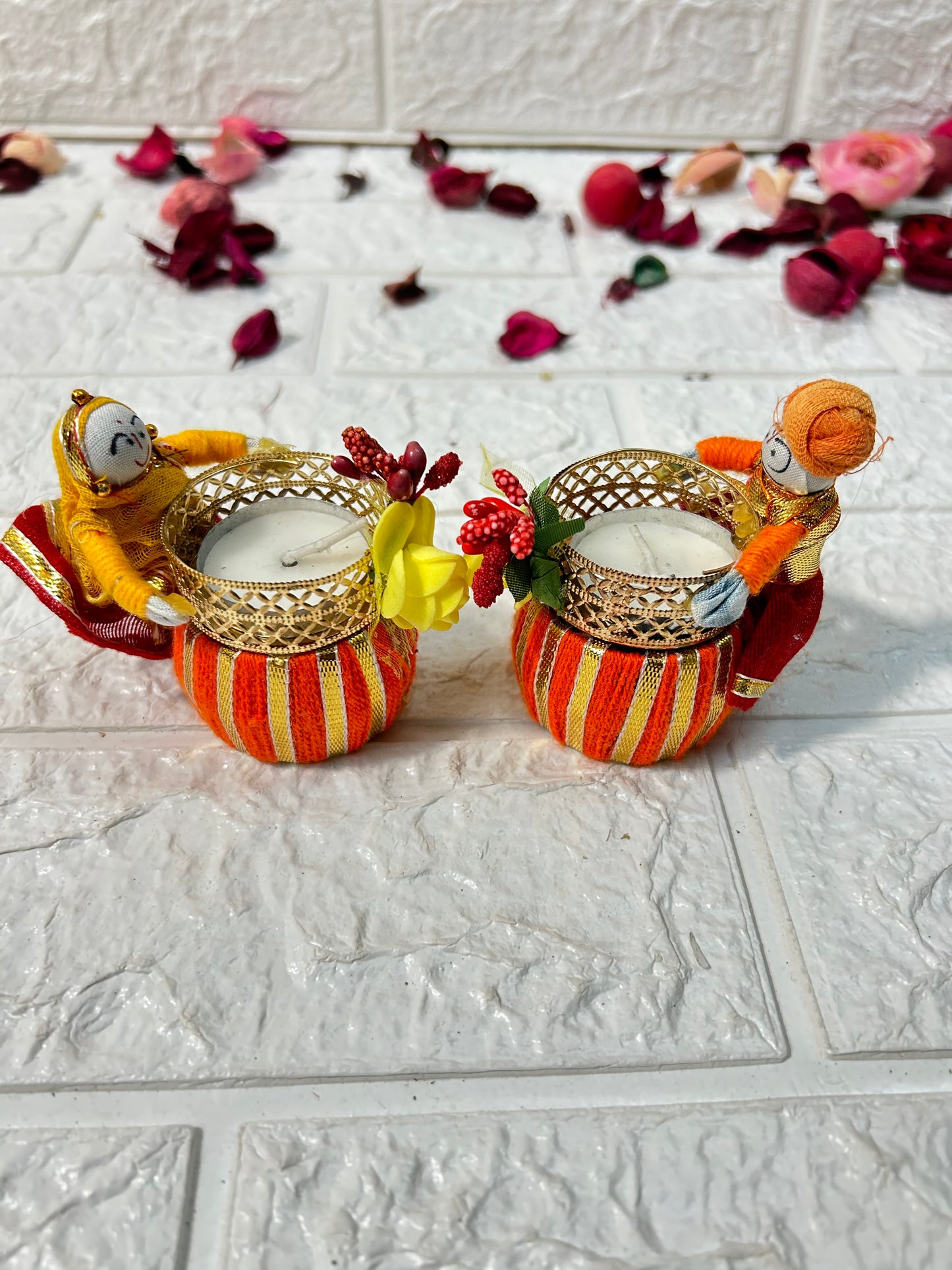 Puppet T-Light Candle Holders Diwali Decor, Christmas Gifts, Puja Favors, Housewarming, Baby Shower Return Gifts