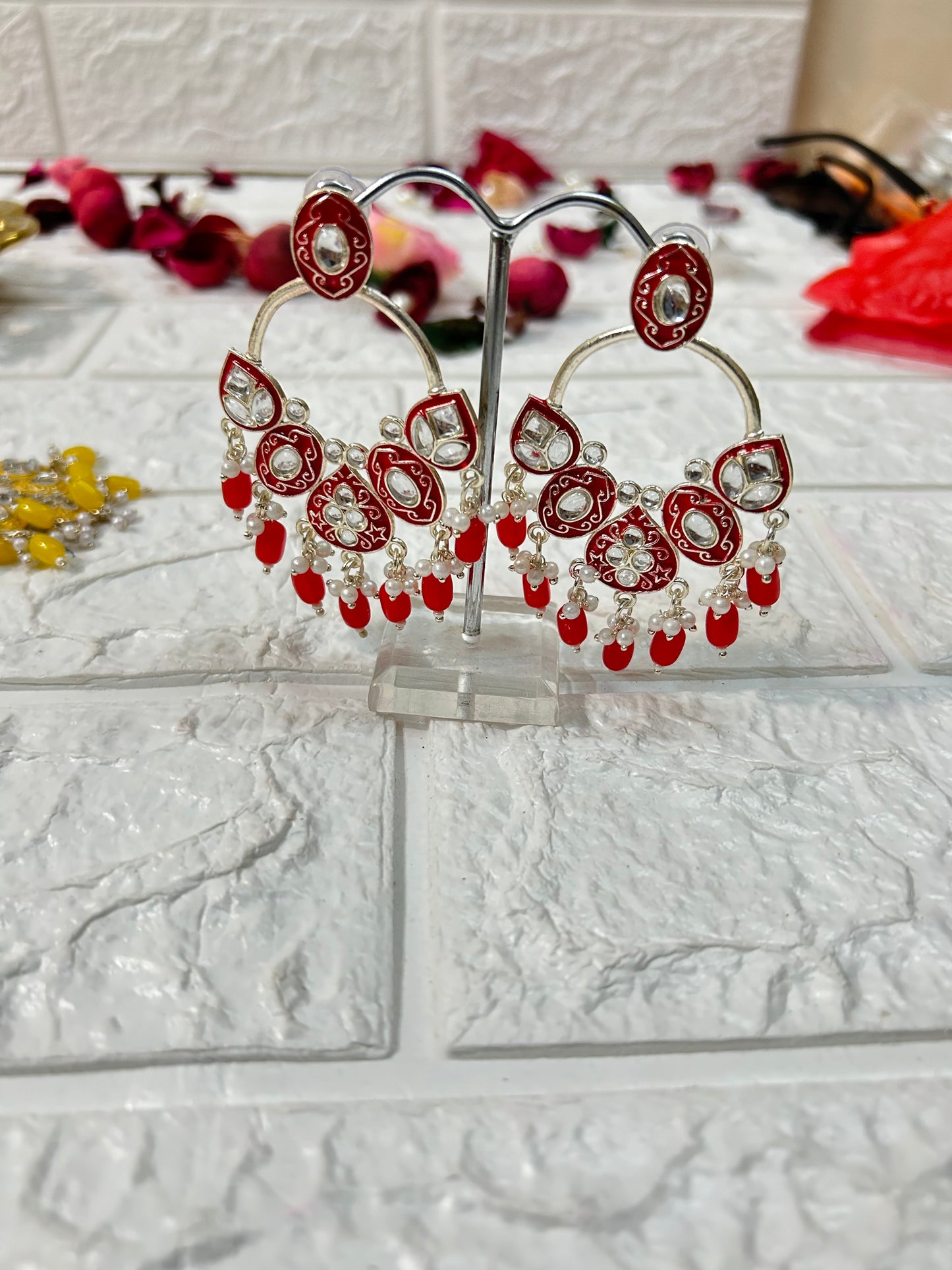 Assorted Mix Colors Meenakari Earrings, Bridesmaid Gifts, Mehndi Sangeet Gifts, Return Gifts For Guests