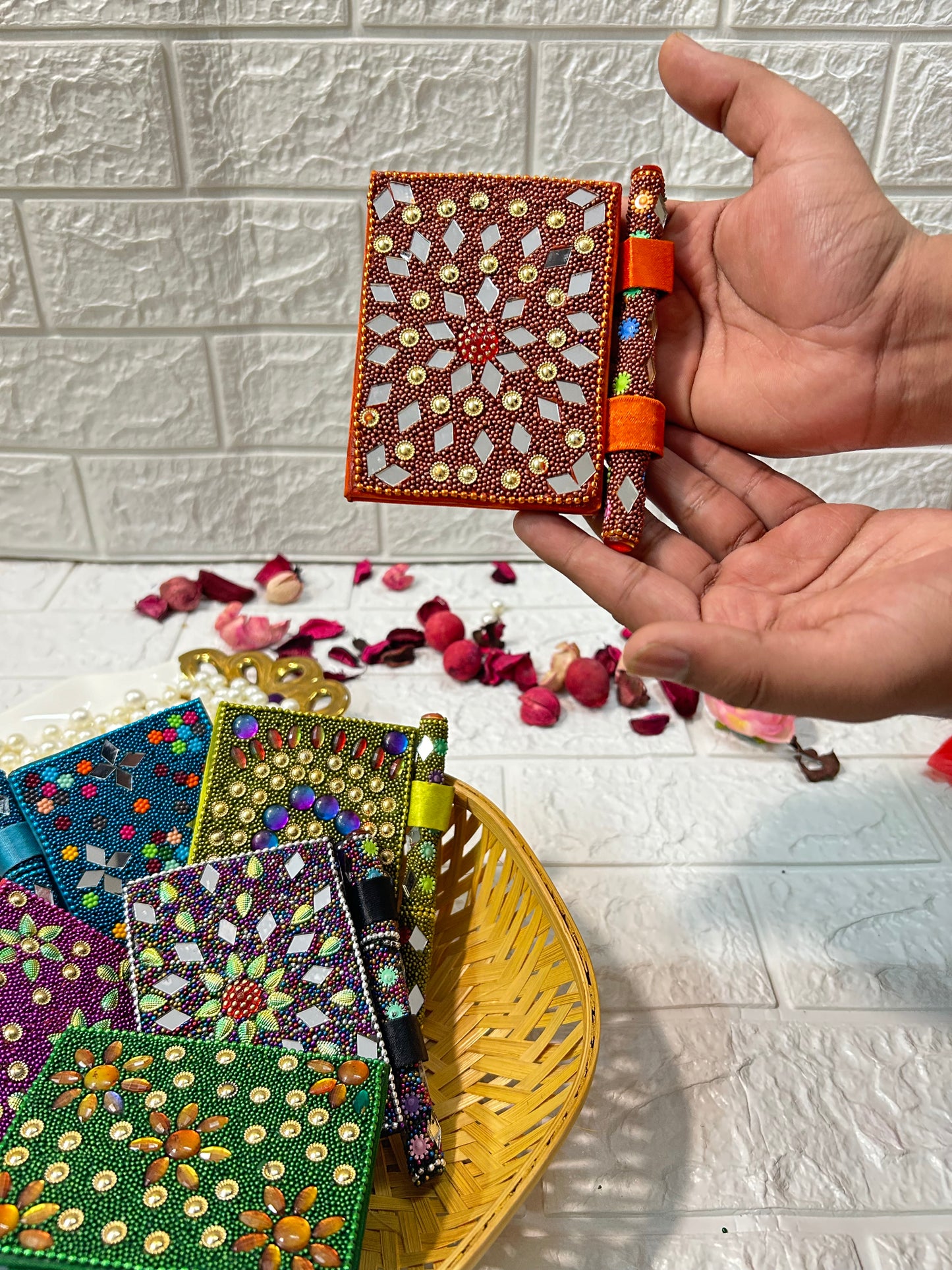 Handmade Lac Diary & Pen Set, Indian Return Gifts