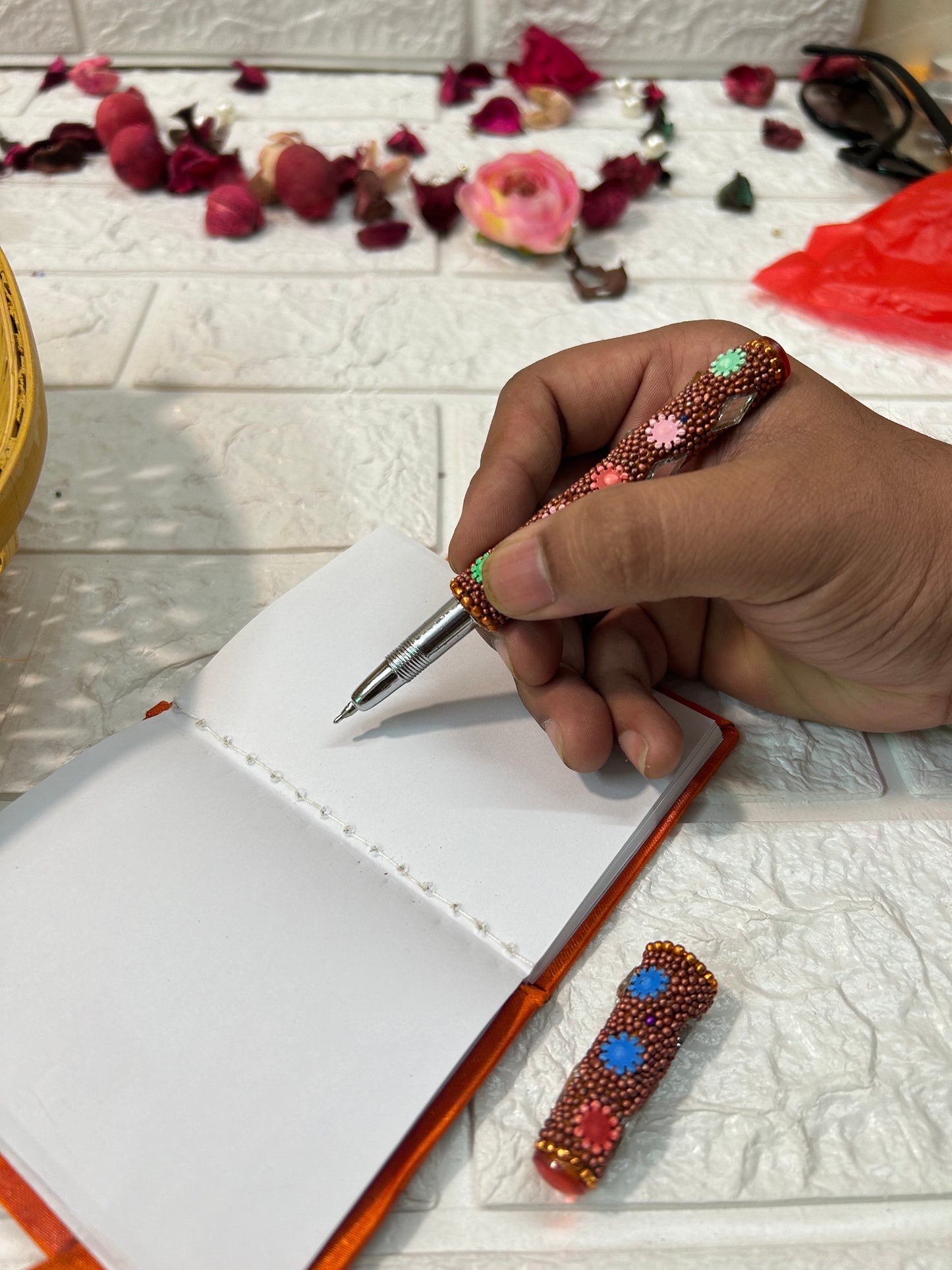 Handmade Lac Diary & Pen Set, Indian Return Gifts