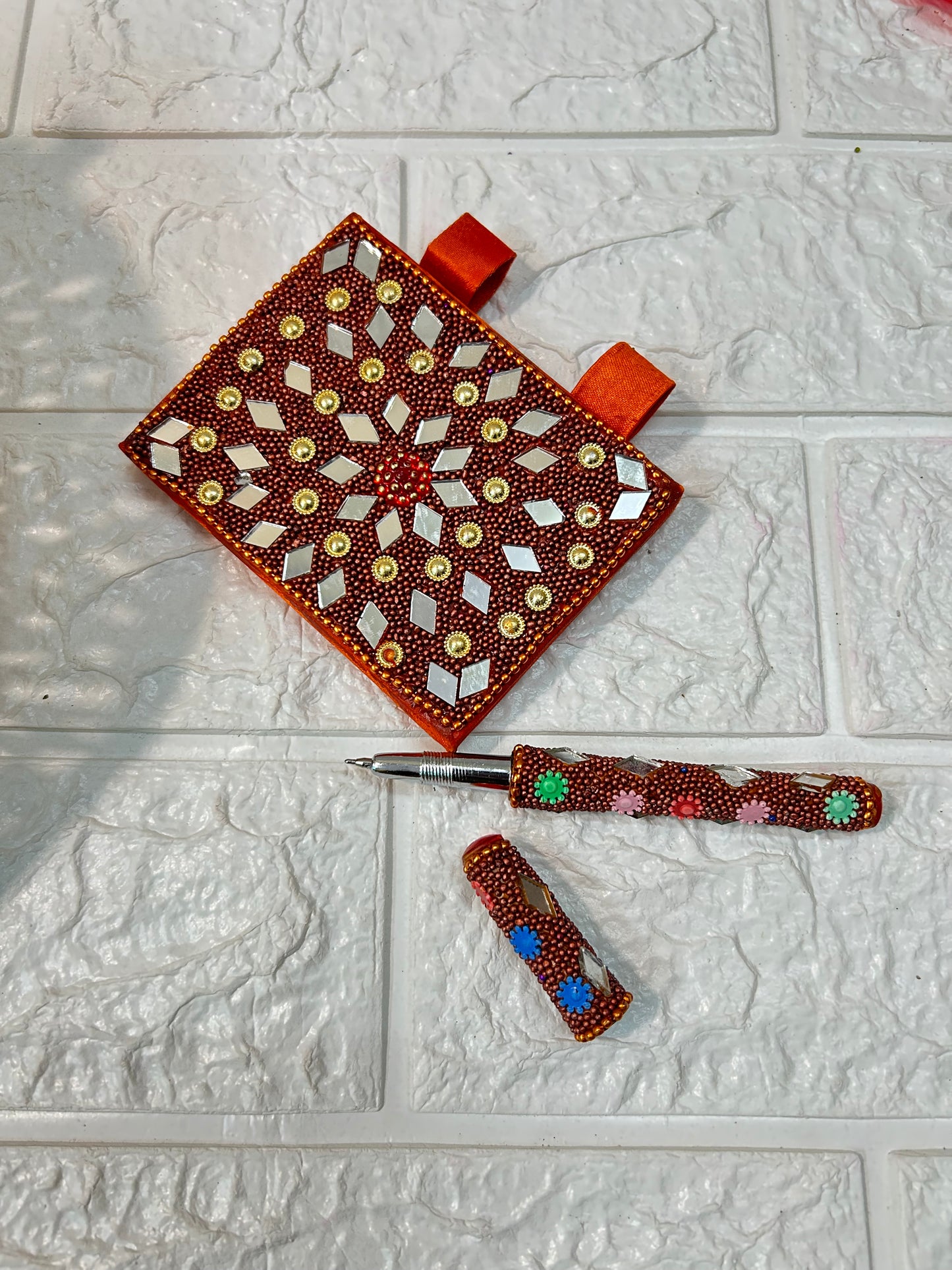 Handmade Lac Diary & Pen Set, Indian Return Gifts