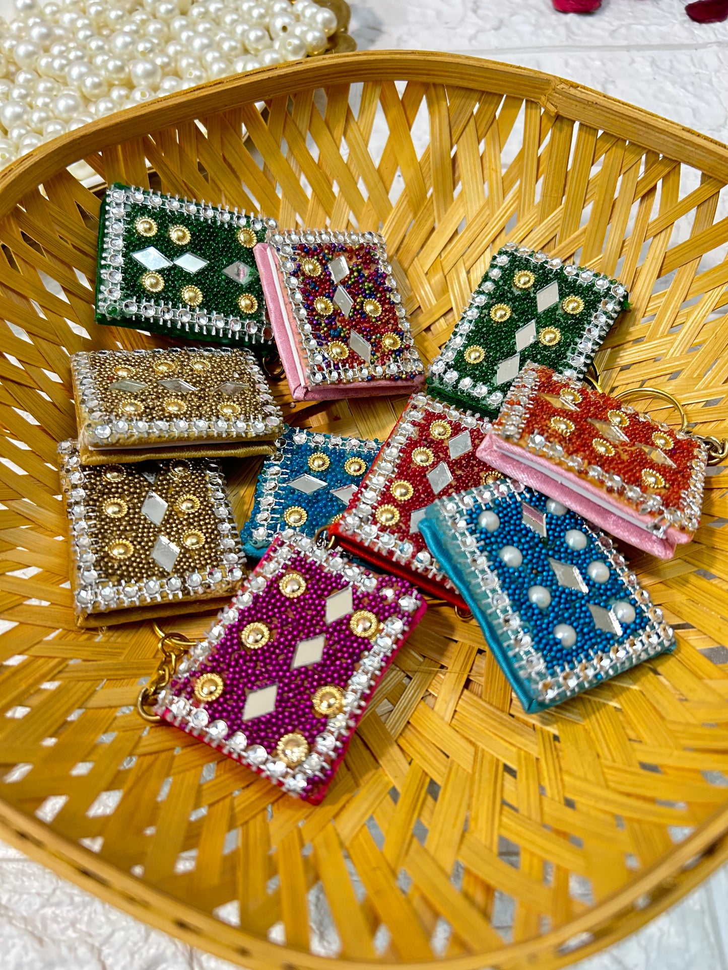 Handmade Lac Mini Diary Keychains, Indian Handicraft Gifts