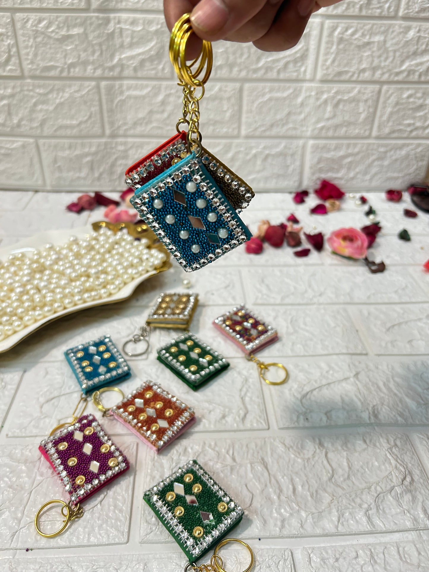 Handmade Lac Mini Diary Keychains, Indian Handicraft Gifts