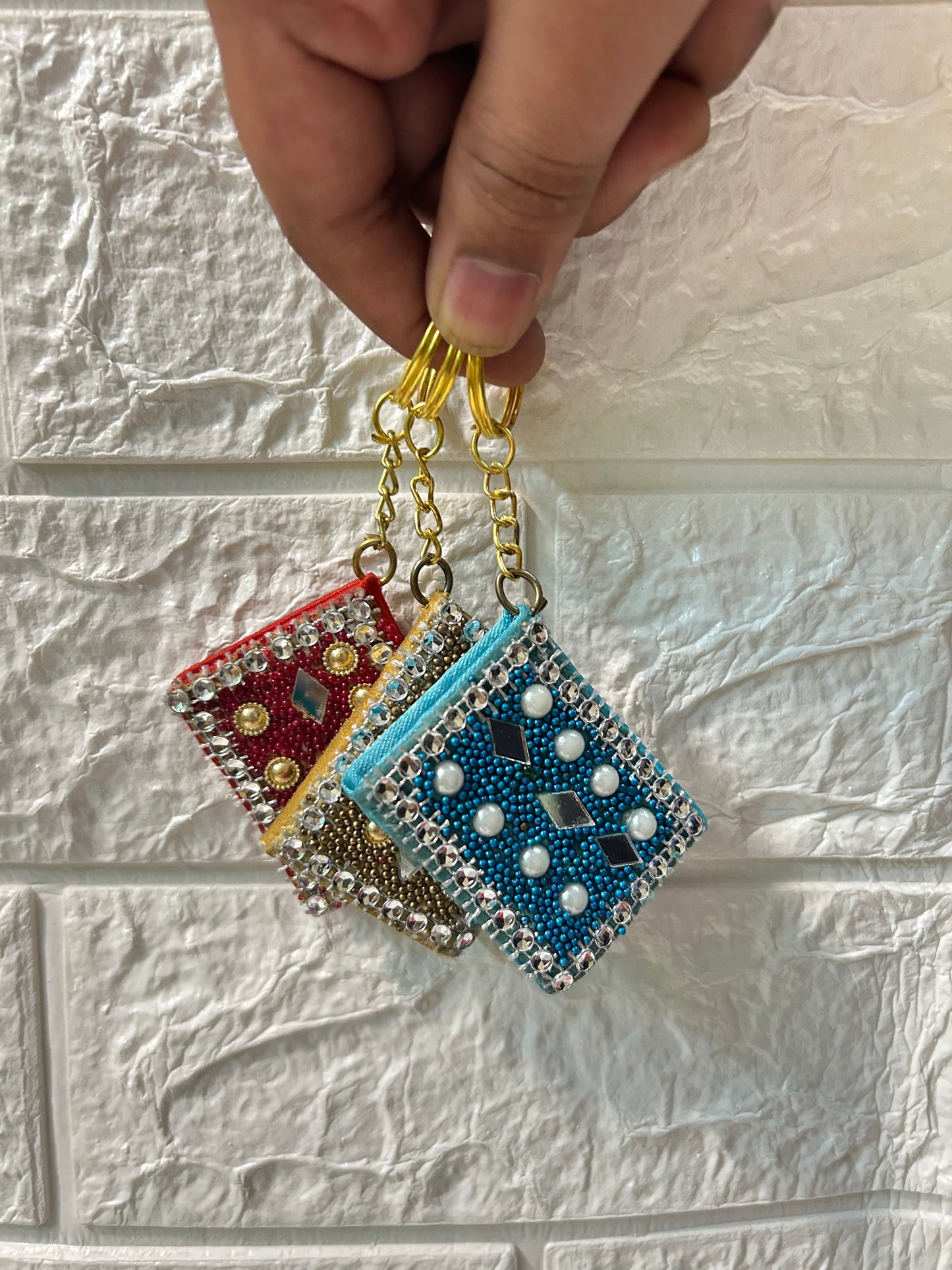 Handmade Lac Mini Diary Keychains, Indian Handicraft Gifts