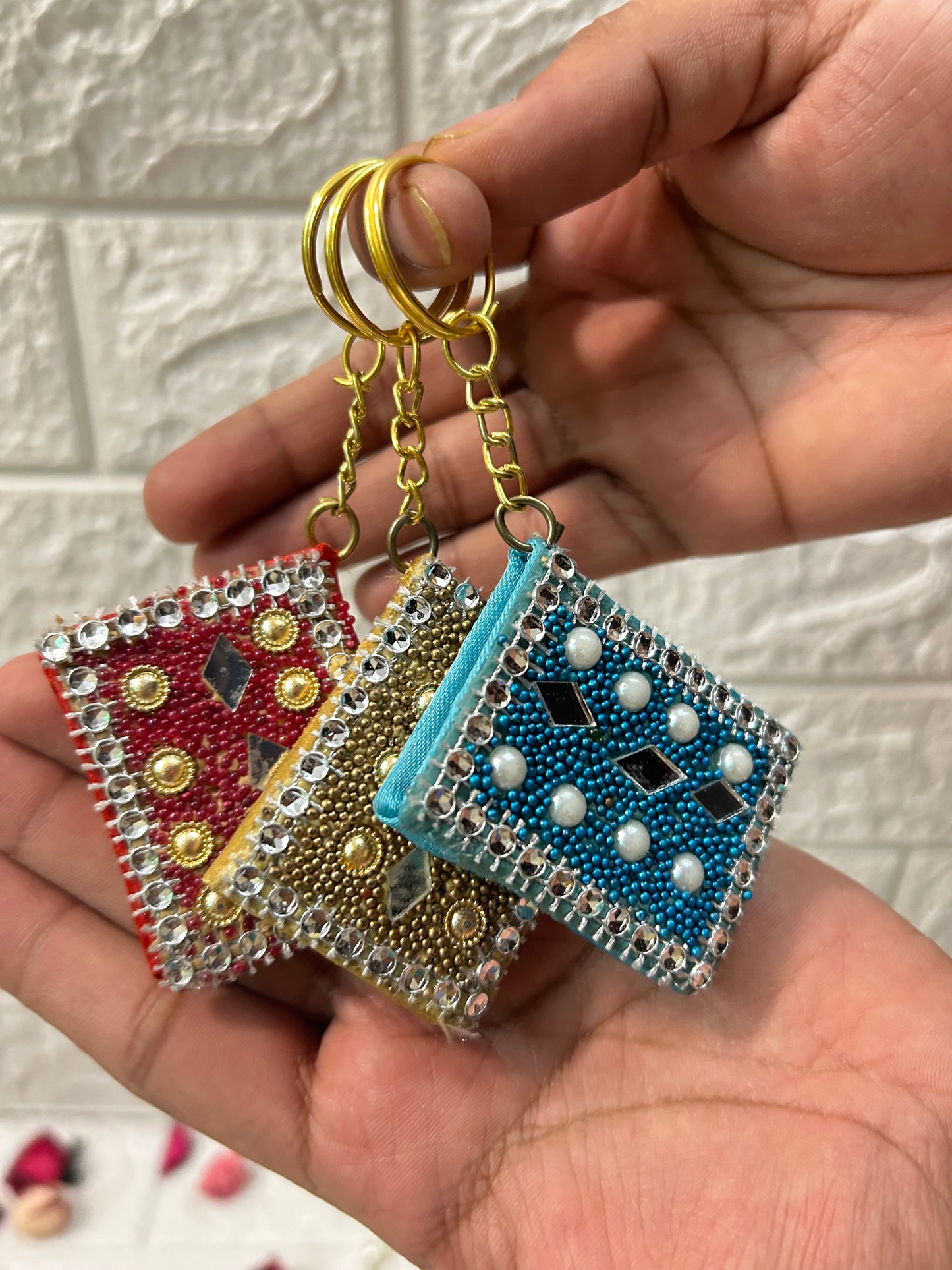 Handmade Lac Mini Diary Keychains, Indian Handicraft Gifts