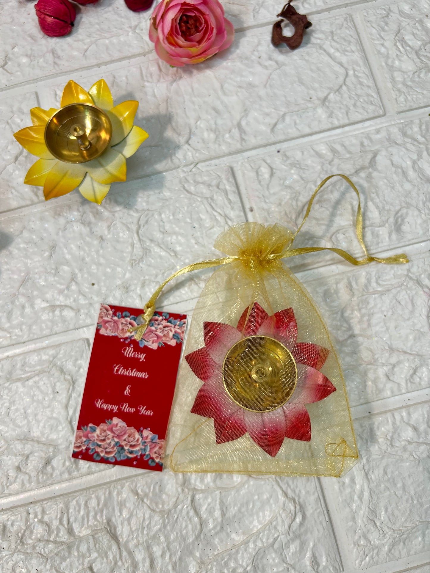 Multicolor Lotus Diya, Diwali Decor Gifts, Housewarming Gifts, Puja Favors, Diwali Gifts