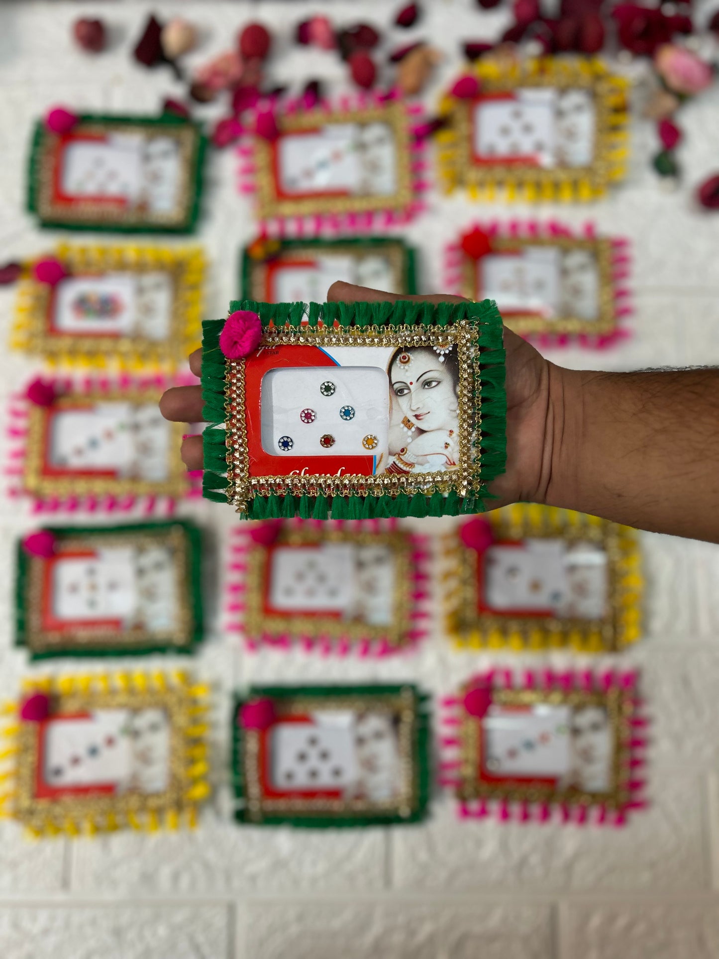 Shagun Box, Bangles, Bindi, Earrings, Sindoor Box Combo For Mehndi , Bridesmaid Gifts