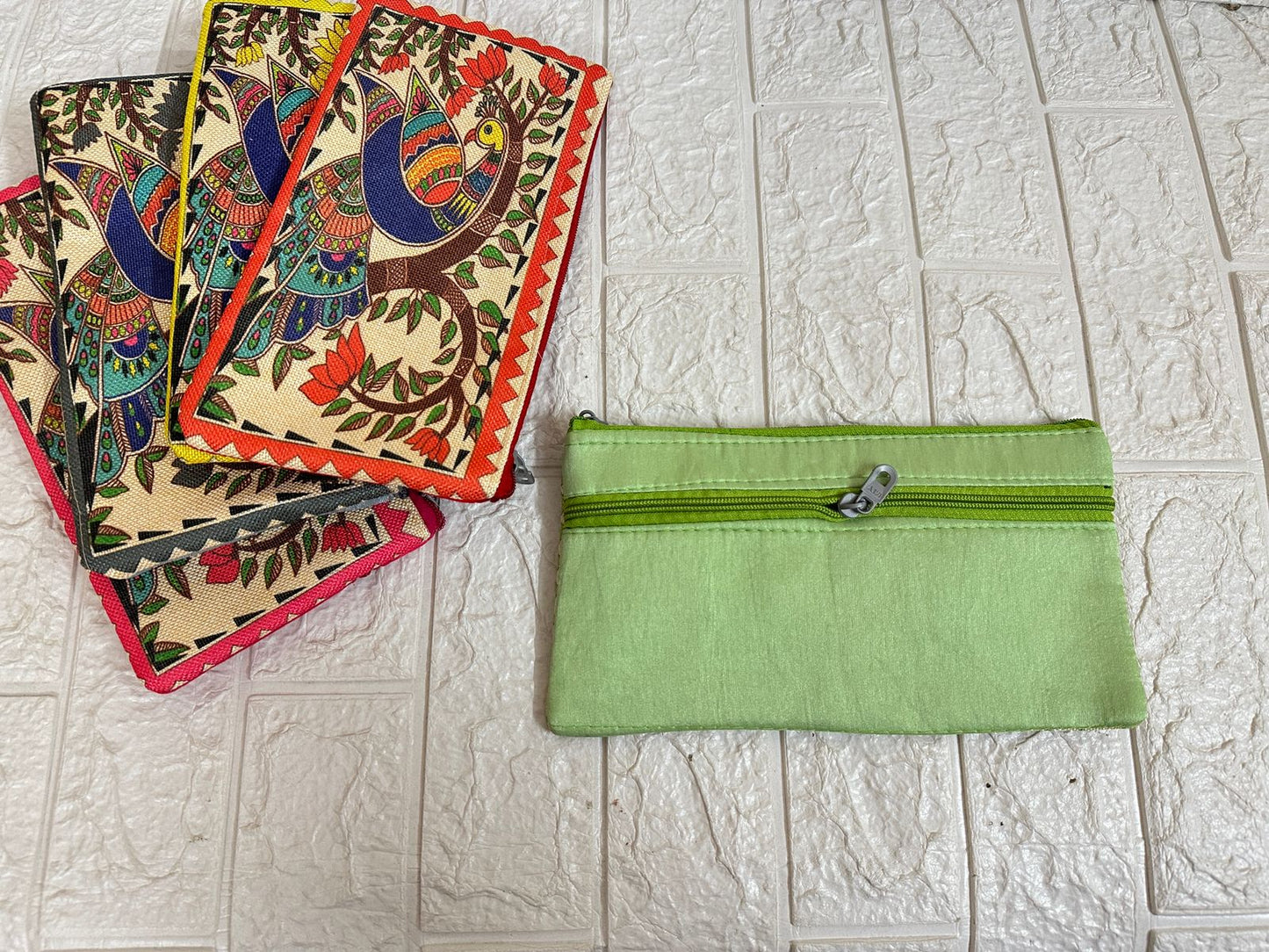 Madhubani Print Pouches, Clutches, Bags For Return Gifts