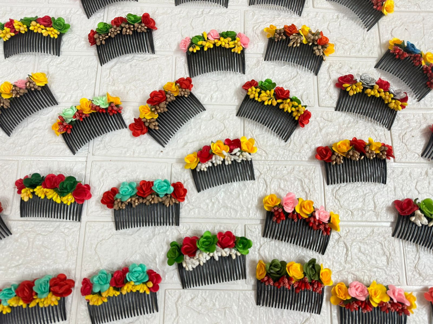 Mehendi Haldi Gifts Floral Comb