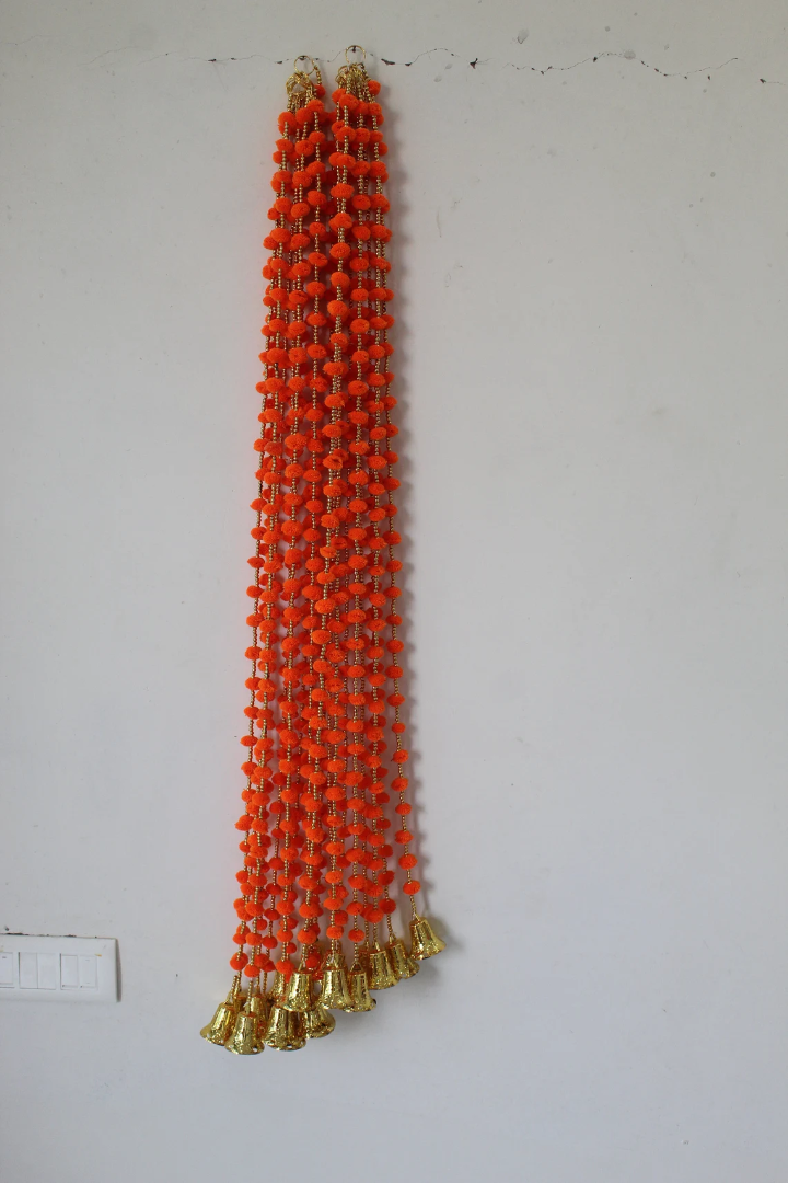 Pom Pom Decorative Hangings Wedding Decor Mehndi Party Decoration Puja Backdrop Housewarming Diwali Christmas Decr Garlands