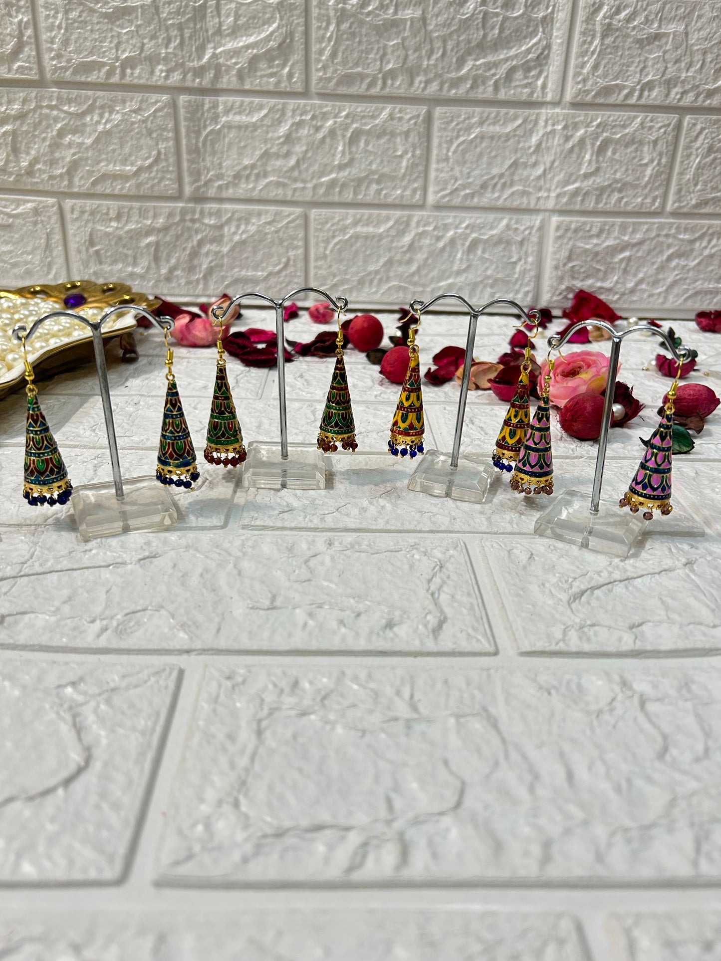 Assorted Meenakari Earrings Women's Return Gifts, Bridesmaid Sangeet Mehndi Party Gifts