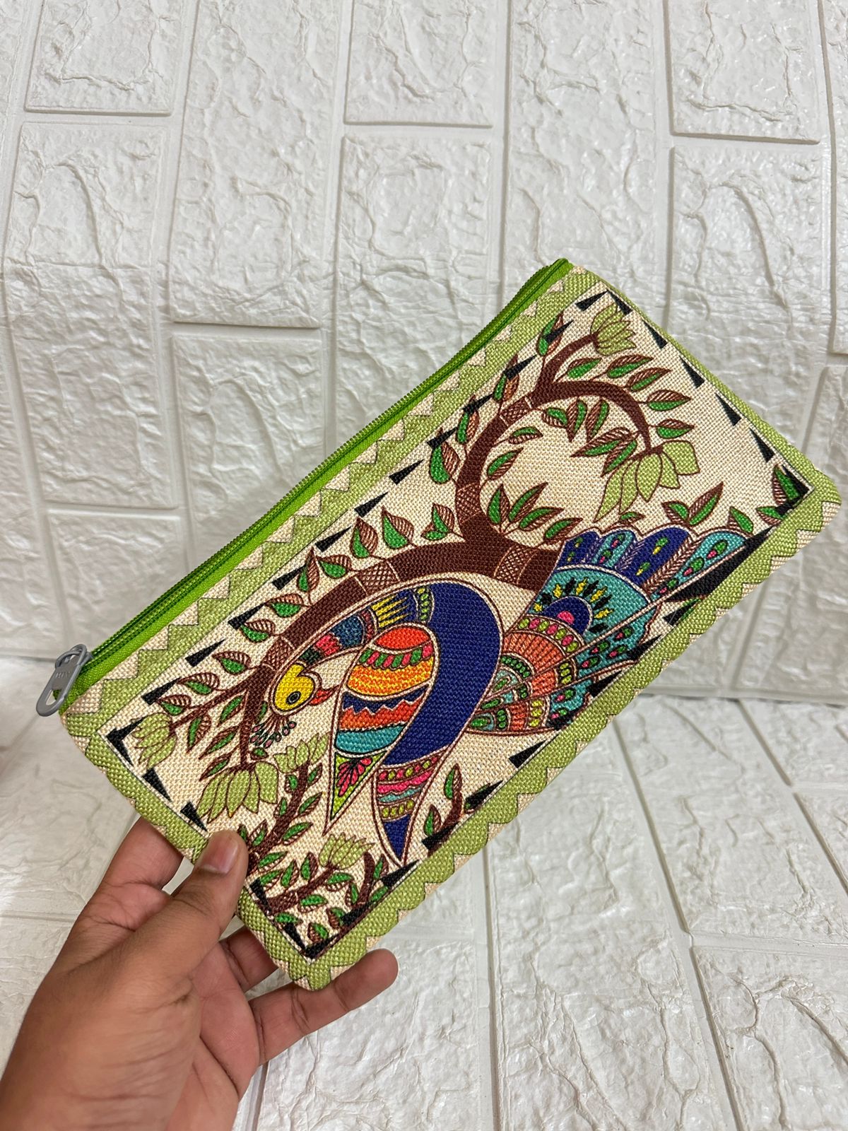 Madhubani Print Pouches, Clutches, Bags For Return Gifts