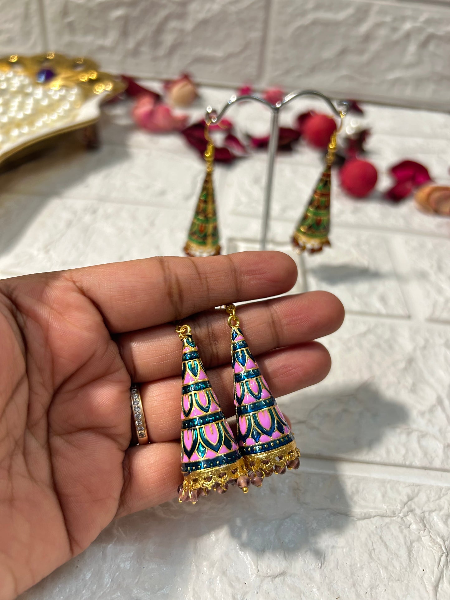Assorted Meenakari Earrings Women's Return Gifts, Bridesmaid Sangeet Mehndi Party Gifts
