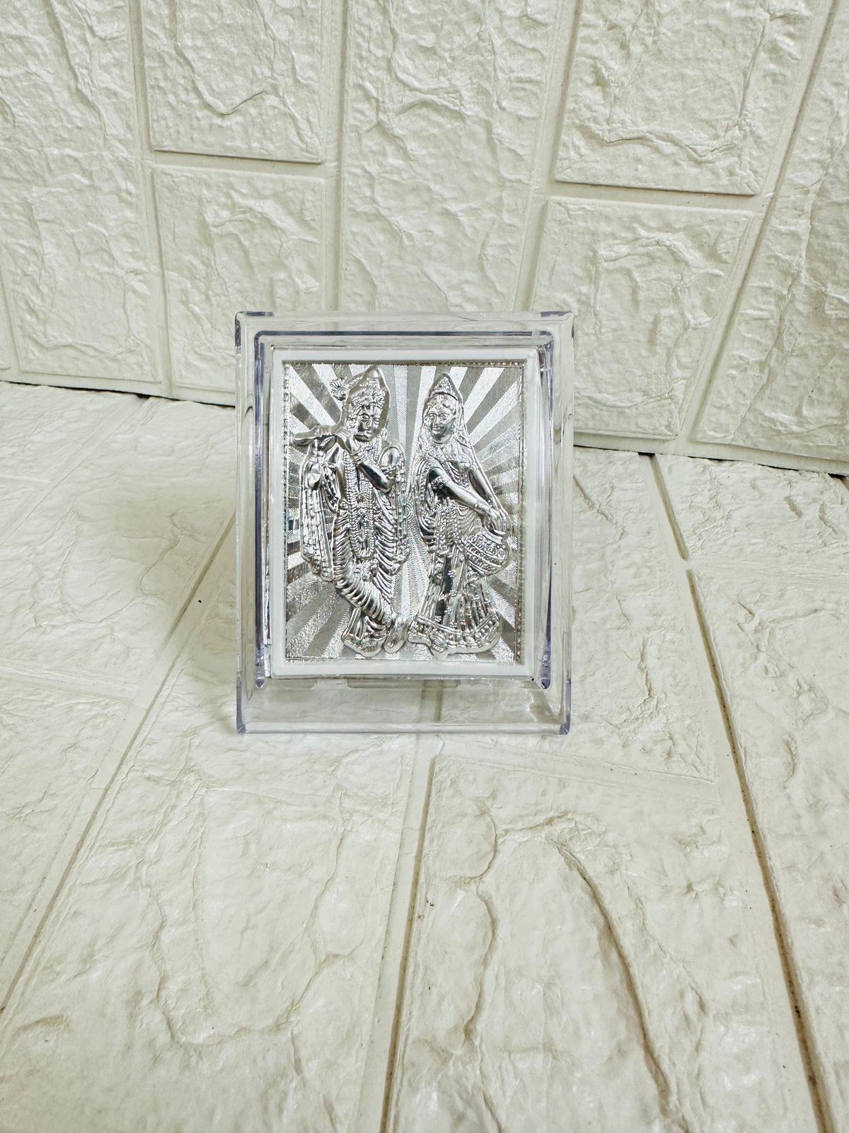 Radha Krishna Silver Frame For Wedding Favors Return Gifts