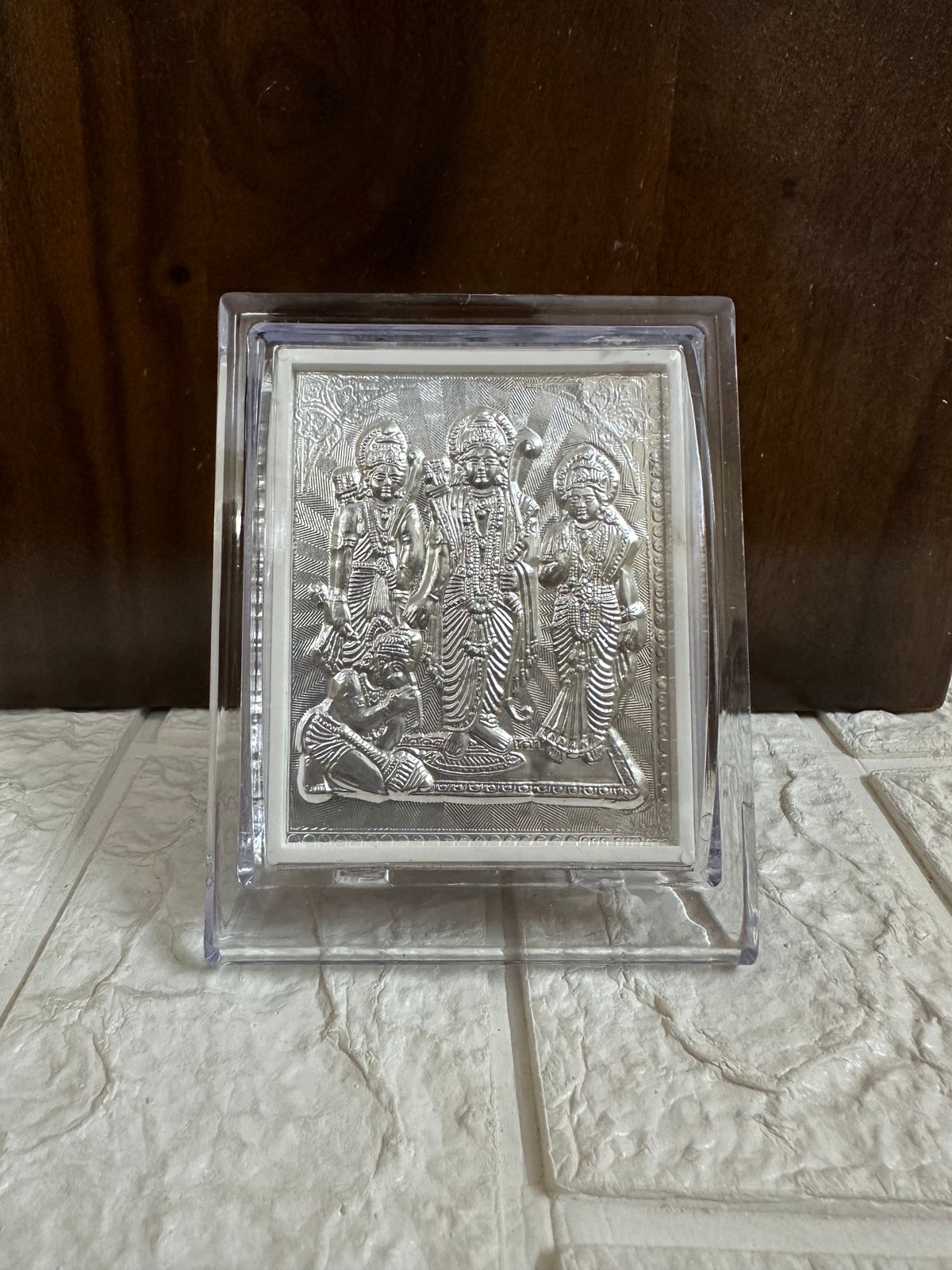 Ram Darbar German Silver Frame Housewarming, Puja Gifts, Return Gift For Guests