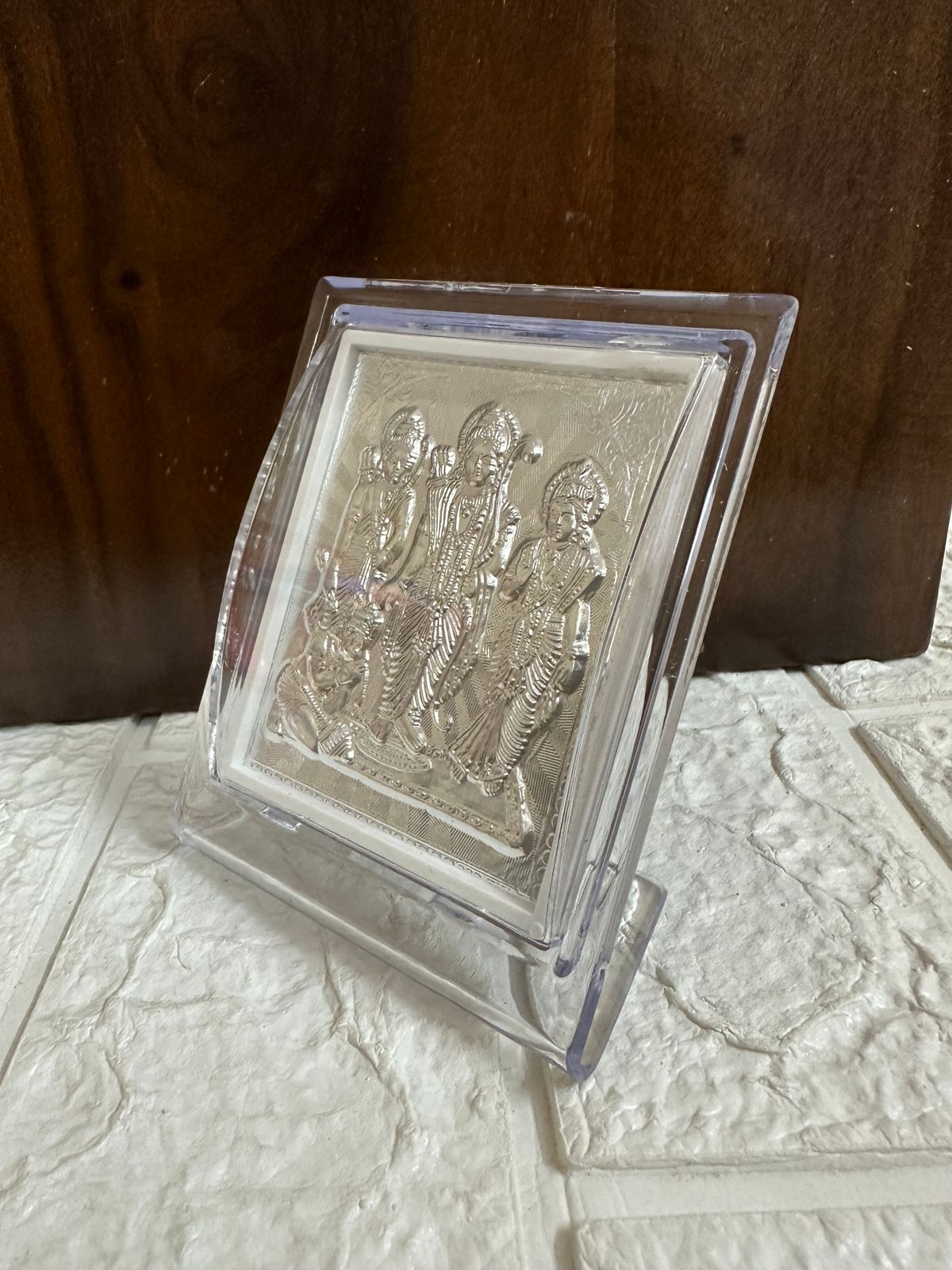 Ram Darbar German Silver Frame Housewarming, Puja Gifts, Return Gift For Guests