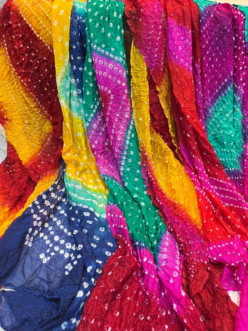 Multicolor Bandhani Tie & Dye Dupatta Mehndi Favors Return Gifts