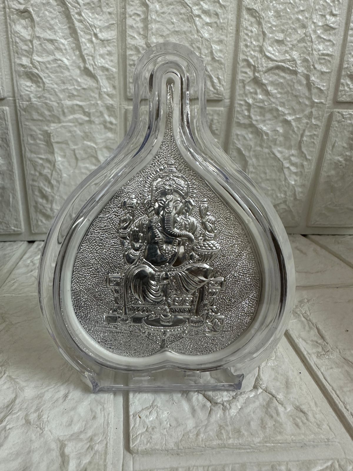 German Silver Ganesha Photo Frame For guests