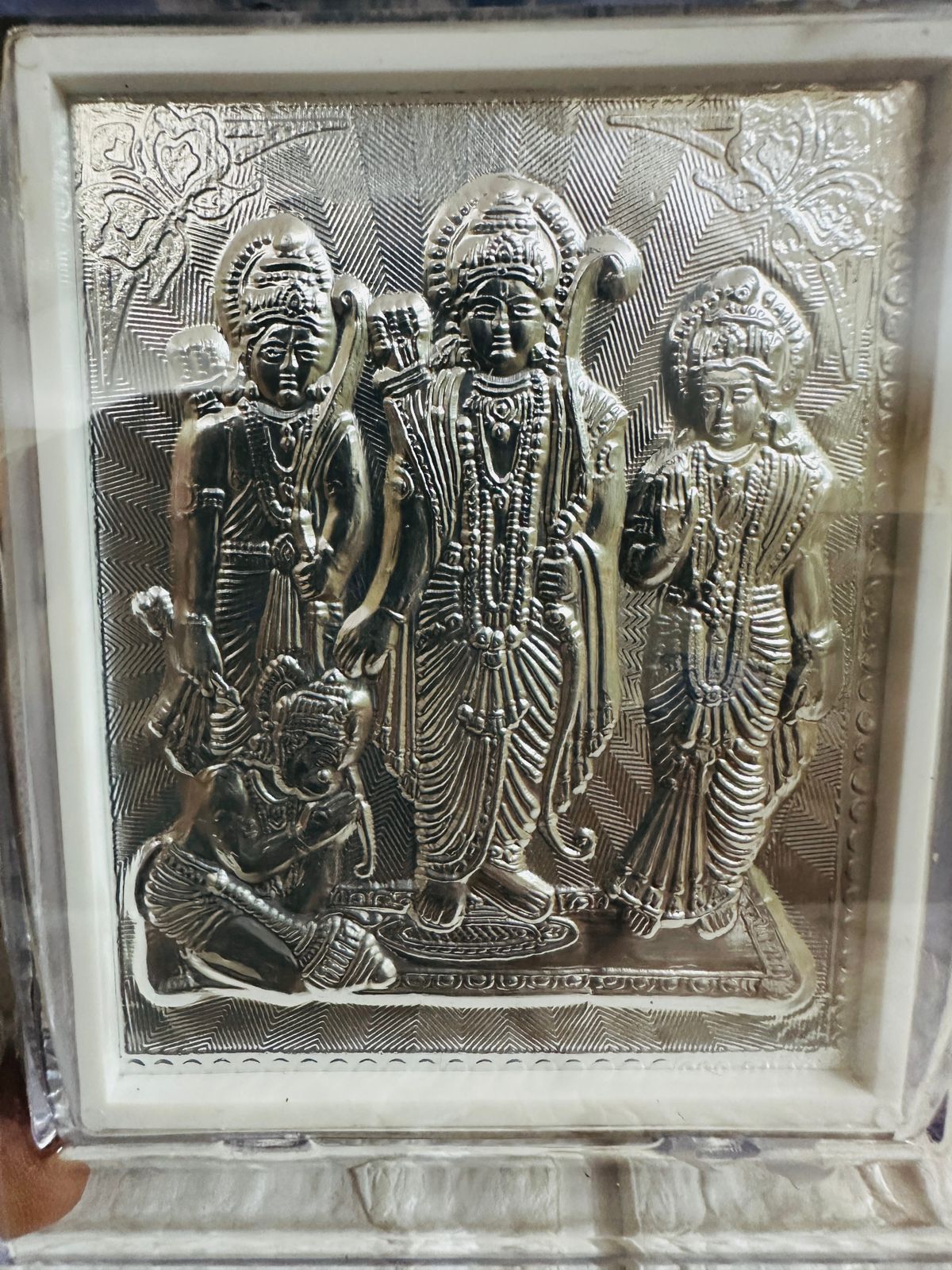 Ram Darbar German Silver Frame Housewarming, Puja Gifts, Return Gift For Guests