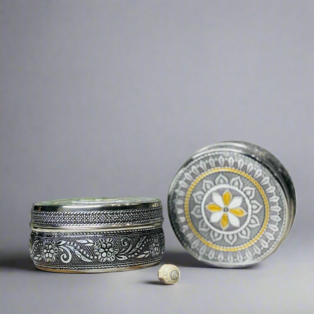 Steel Ladoo Box For Gifts