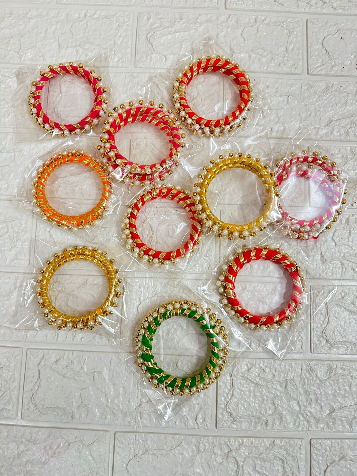 Thread Gota Beads Bangles Mehendi Favors Haldi Gifts