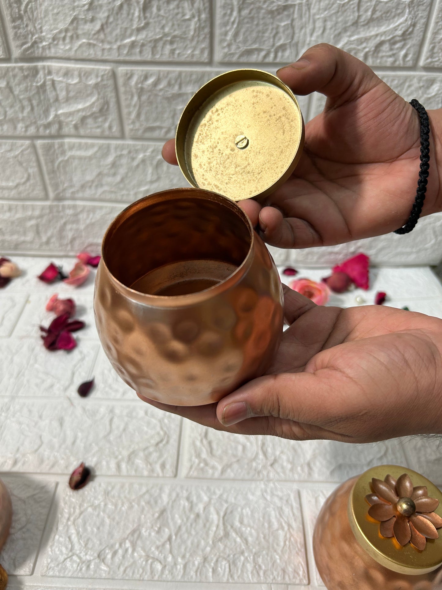 Golden Hammered Jar Chocolate Dry Fruit Box Diwali Gifting Boxes For Guests