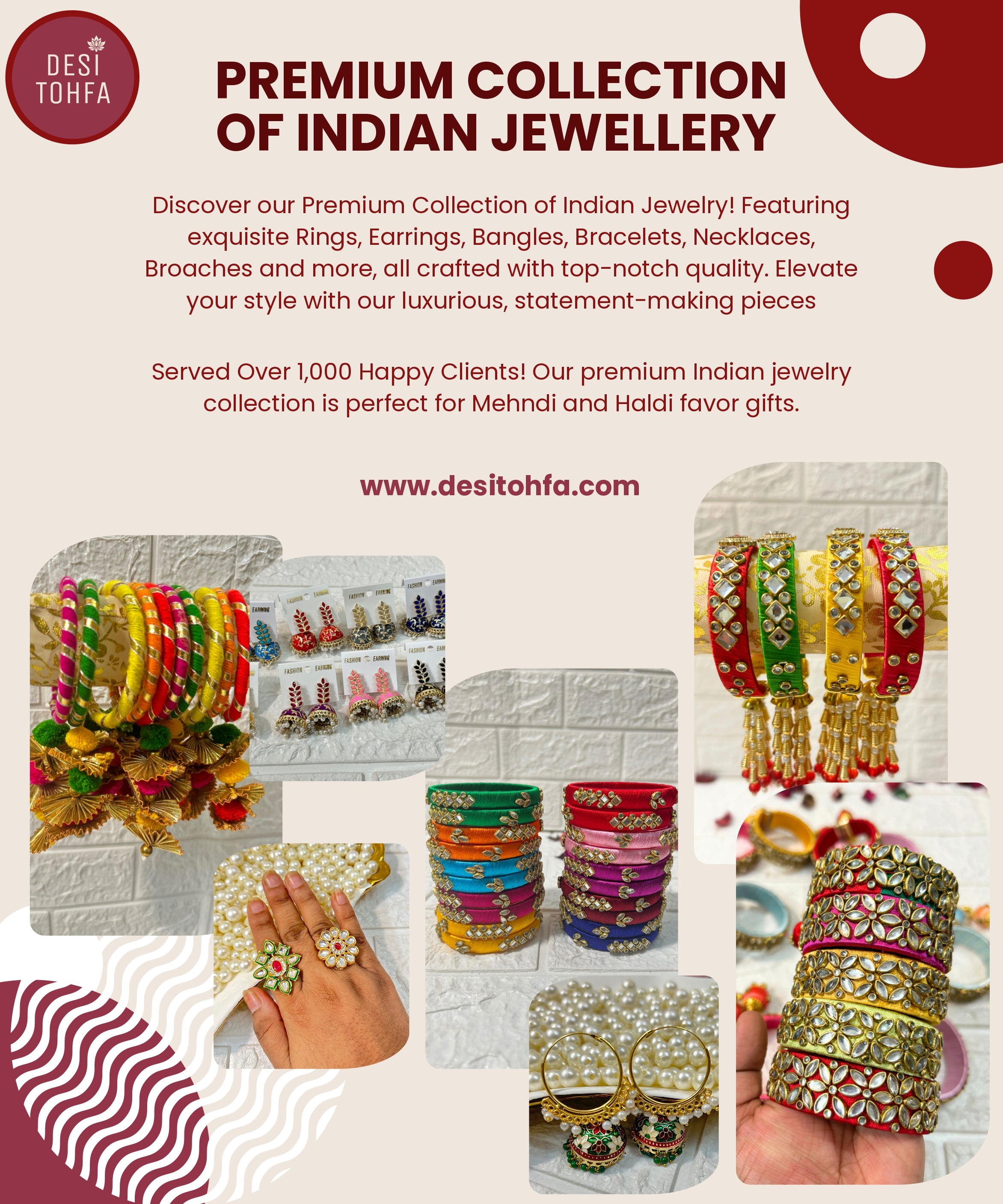 Mehendi Party Gifts For Guests Silk Thread Bangles Kundan Rings Meenakari Jhumki Mehndi Favors For Guests.