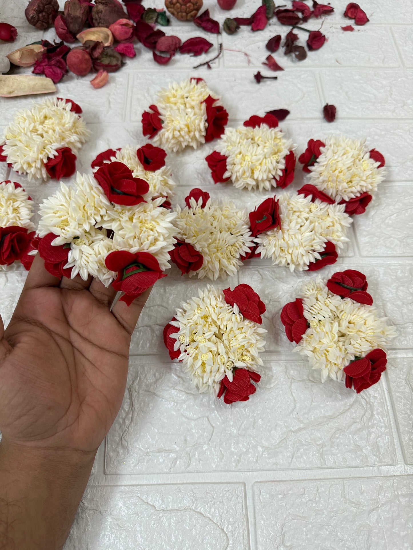Scented Gajra Scrunchie Rose Hairband Bracelets