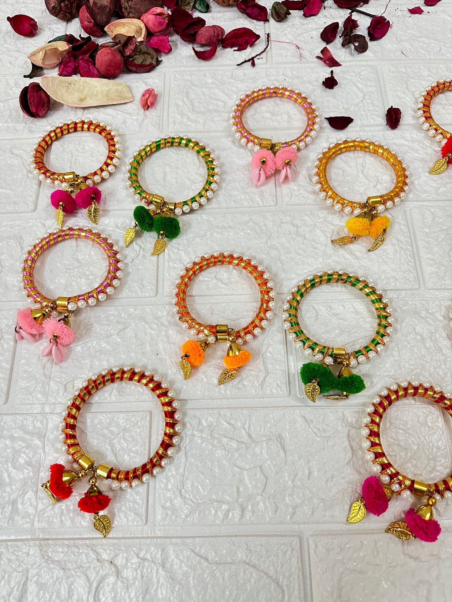 Multicolor Openable Slipon Bangles Bracelets Women's Gifts Mehndi Favors