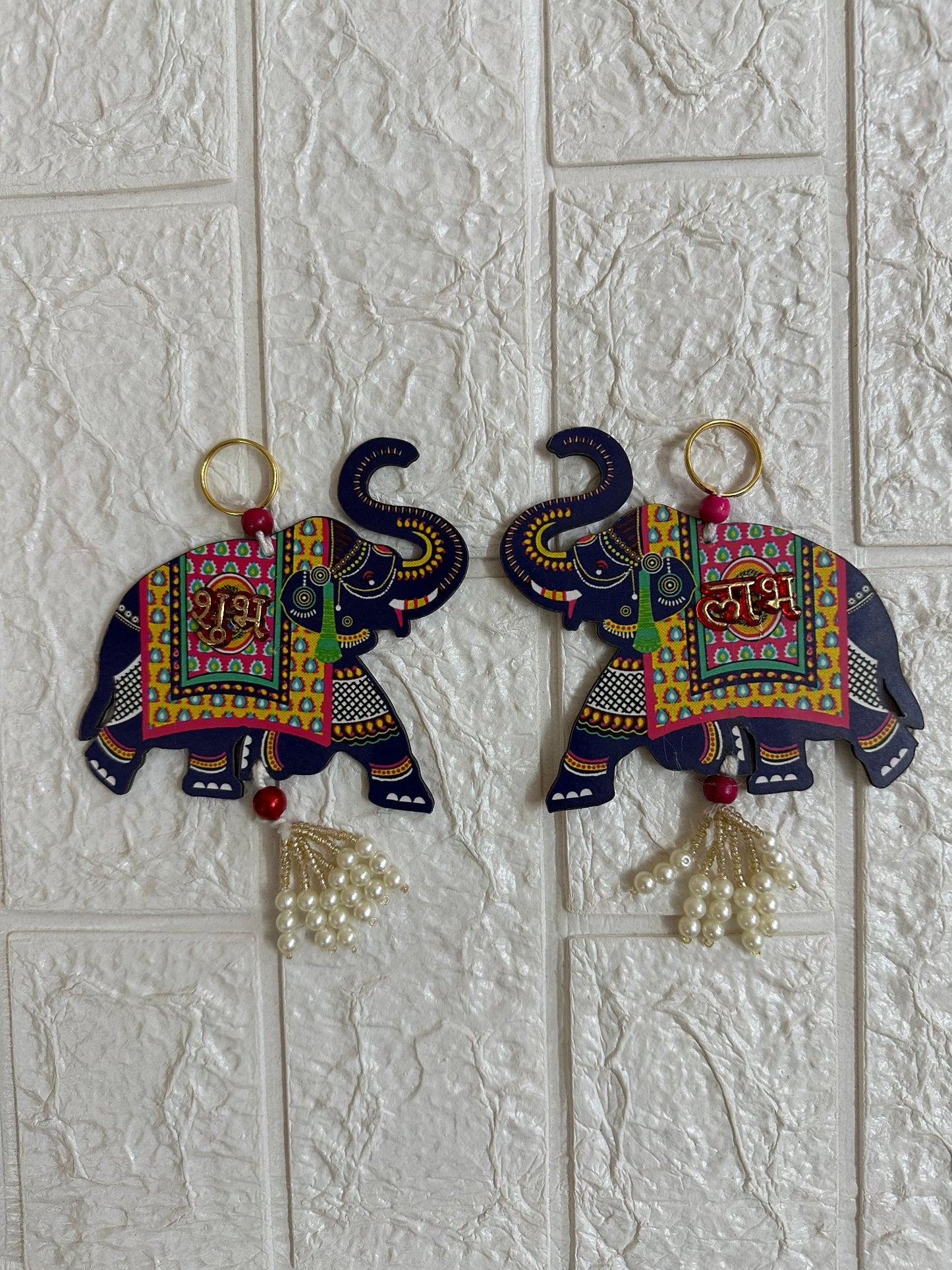 elephant shubh labh hanging housewarming gift for guests return party favours