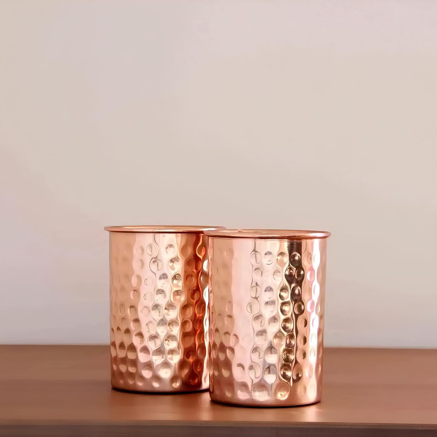 100% Pure Copper Hammered Tumbler 300ml | Ayurvedic Drinking Glass | Return Gifts