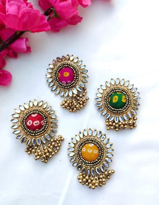 Bandhani Brooch Wedding Favors, Baraat Swagat Gifts, Welcome Gift For Guests