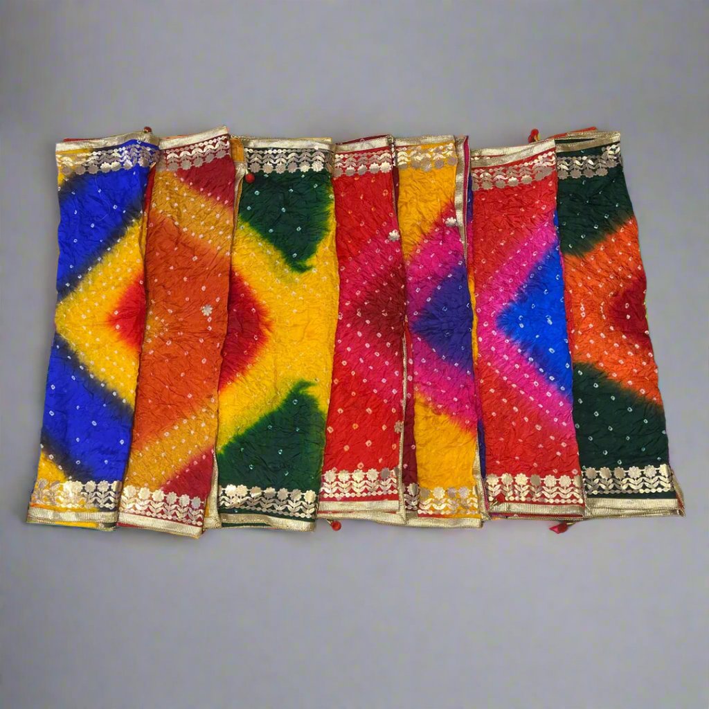Bandhani Gota Patti Dupatta For Mehndi Gifts, Mehndi Favors, Bridesmaid Gifts, Return Gifts For Guests