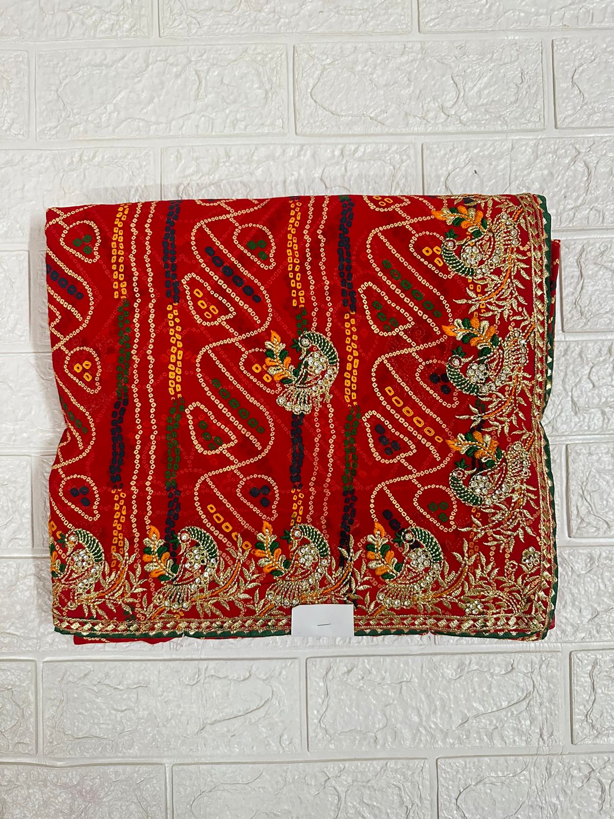 Bandhej Saree Traditional Puja Wear Saree