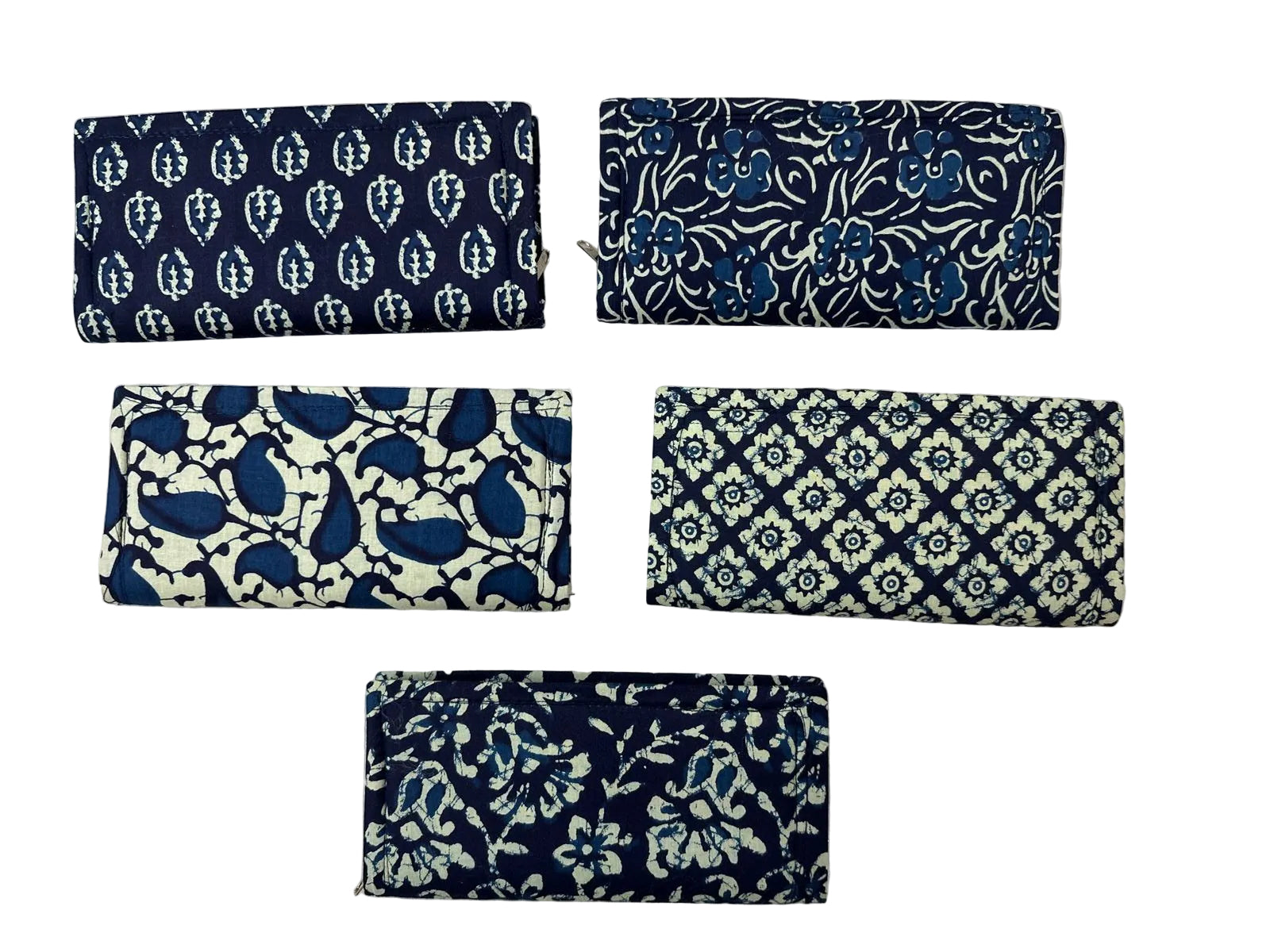 Indigo Block Print Clutch Bags For Gifts
