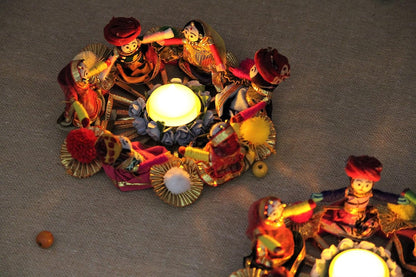 Handmade Rajasthani Dolls Puppet Tealight Candle Holder Diwali Gifts, housewarming Return Gifts