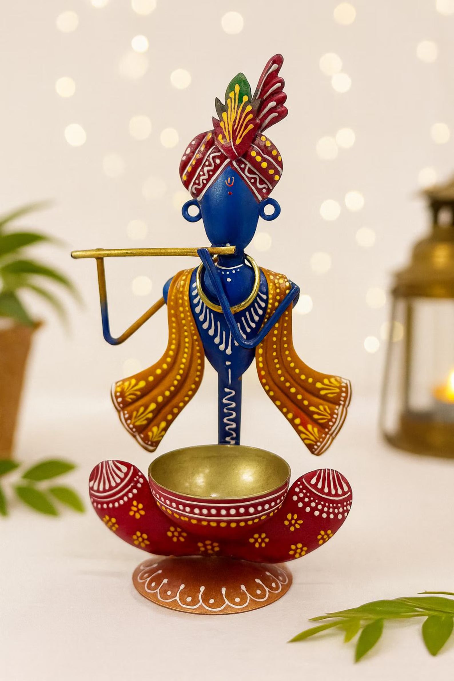  Krishna T-Light Candle Holders For Return Gifts