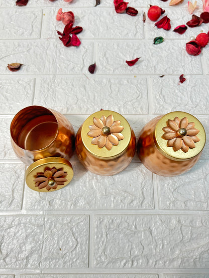 Golden Hammered Jar Chocolate Dry Fruit Box Diwali Gifting Boxes For Guests