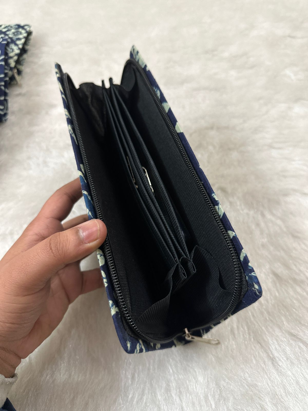 Indigo Block Print Clutch Bags For Gifts